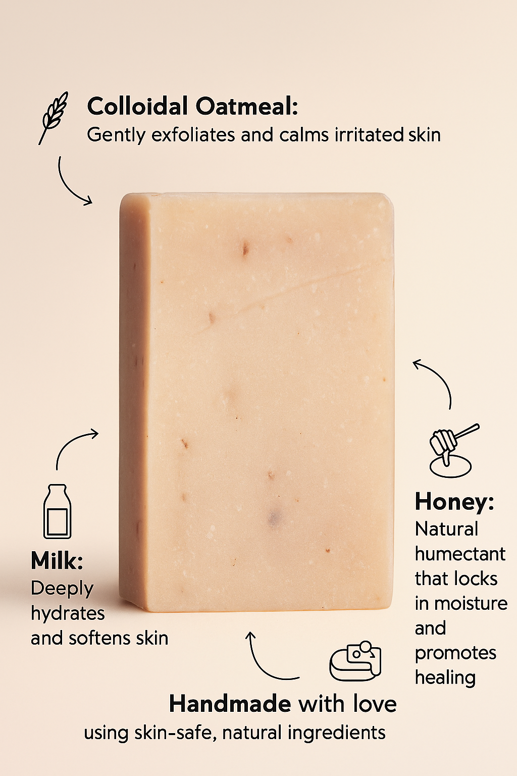 Oatmeal, Milk & Honey Natural Soap